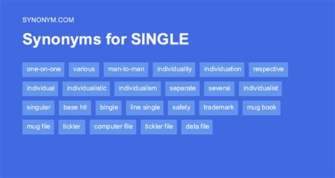 singla synonym|Single Synonyms and Antonyms